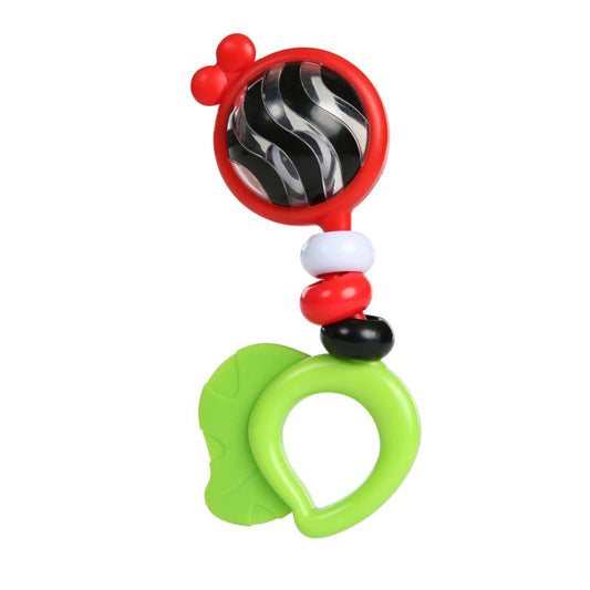 Baby Einstein Bright Bold Rattle and Teether, Baby Toys for Ages 3 Months Old