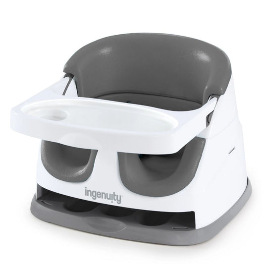 Ingenuity Baby Base 2-in-1 Booster and Floor Seat For 6-36 Months - Slate
