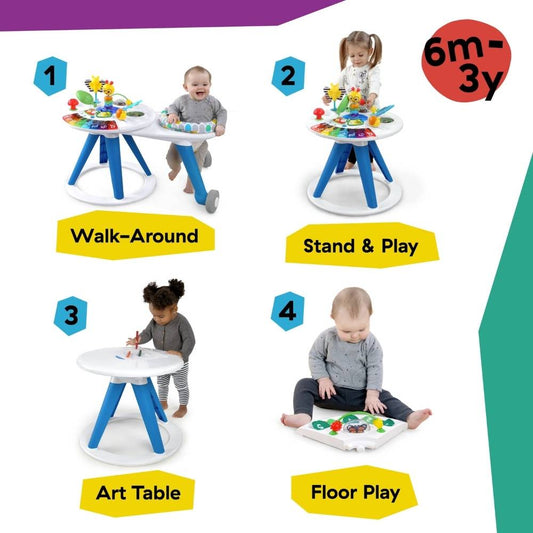 Baby Einstein Around We Grow 4-in-1 Discovery Center w/ 15+ Toys, Activities, Lights & Sounds For 6-36 Months