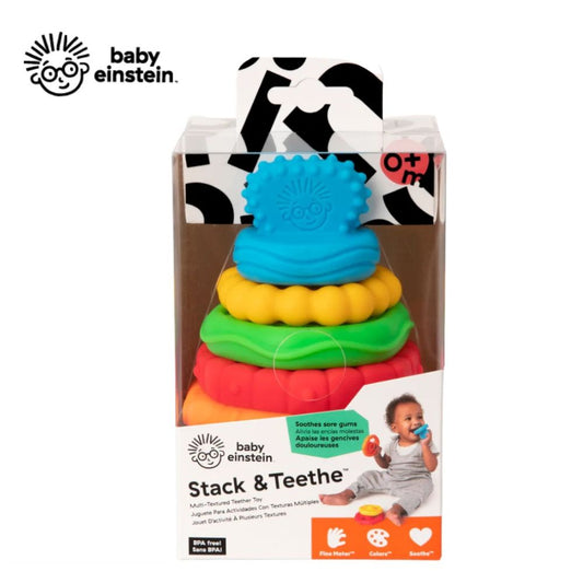 Baby Einstein Stack & Teethe Multi-Textured Teether Baby Toy