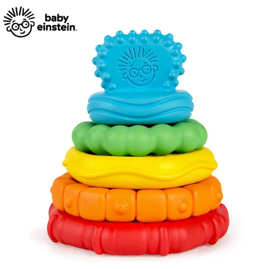 Baby Einstein Stack & Teethe Multi-Textured Teether Baby Toy