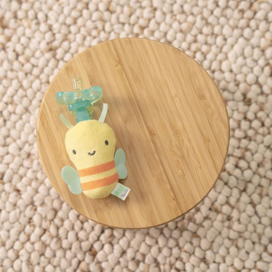 Kids II Ingenuity Cozy Coo Soothing Pacifier w/ Plushie Bomby The Bumblebee For 0-36 Months
