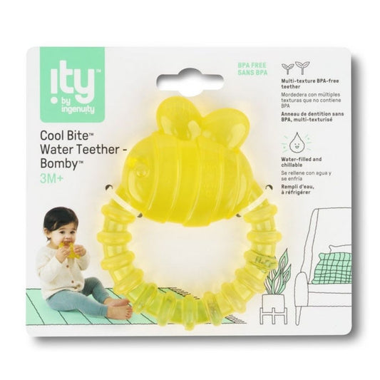 Ingenuity Cool Bite Water Teether Bomby, BPA-Free Teether For Babies 3 Months+