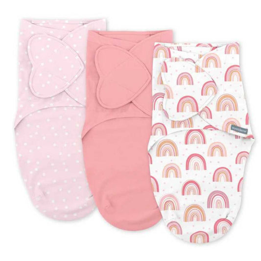 SwaddleMe Monogram 3-pack 100% Cotton Rainbow Theme