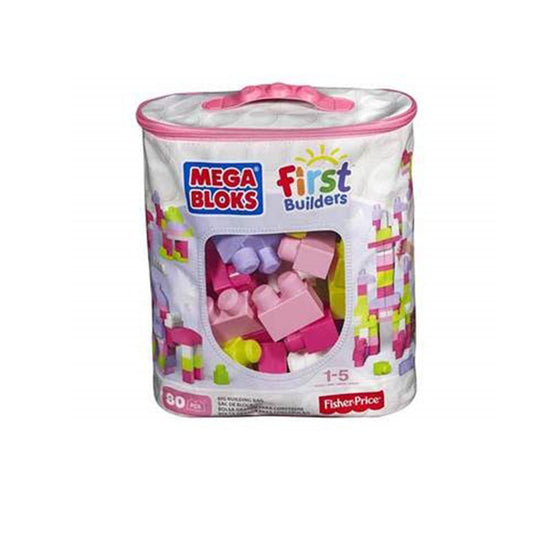 Mega Bloks Big Building Bag, 80 Pieces (Pink)
