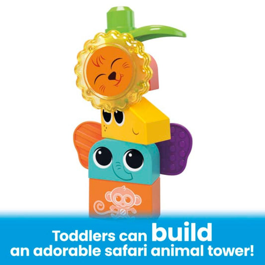 Mega Bloks Rock n Rattle Safari Sensory Building Blocks