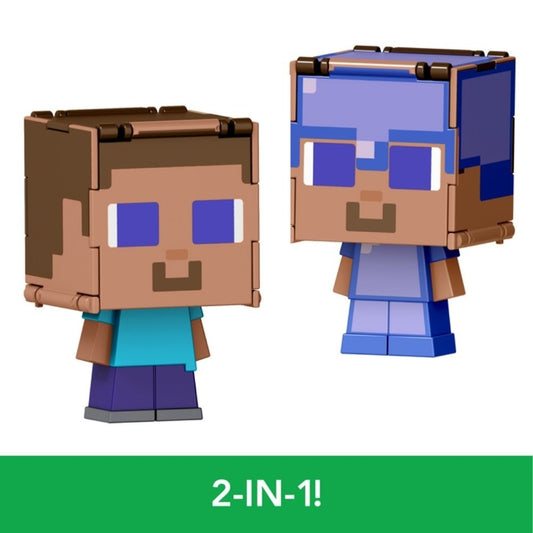 Minecraft  Flippin’ Figs 2in1 Fidget Play Steve Figure