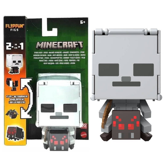 Minecraft  Flippin’ Figs 2in1 Fidget Play Spider Jockey Figure