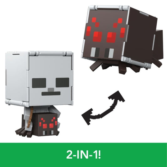 Minecraft  Flippin’ Figs 2in1 Fidget Play Spider Jockey Figure