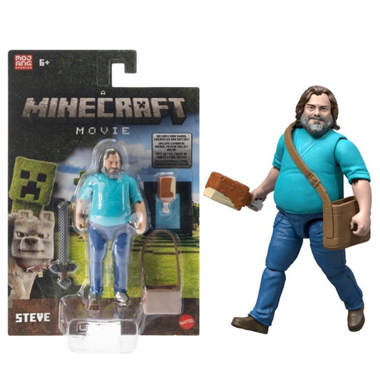 Minecraft Movie Steve 4" Collectible Action Figure