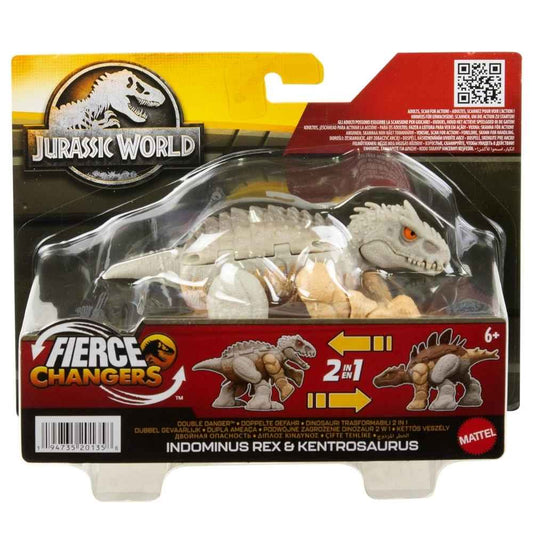 Jurassic World Fierce Changers 2in1 Transforming Kentrosaurus & Indominus Rex Dinosaur