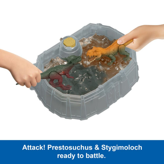 Jurassic World Rebirth Saga Dino Reveal Prestosuchus vs Stygimoloch Battle Pack