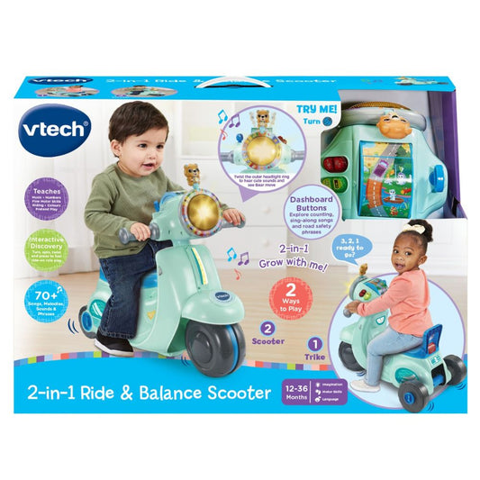 Vtech 2-in-1 Ride & Balance Scooter Ride-On