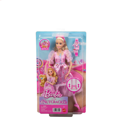 Barbie Nutcracker Clara Ballerina Doll with Articulated Ankles & Toy Nutcracker