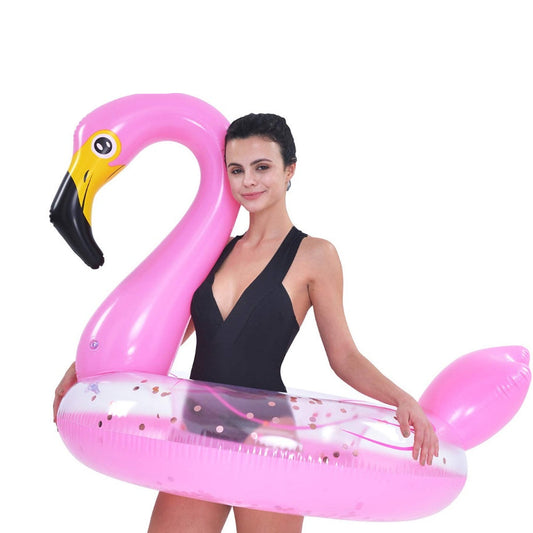 Jilong Glitter Flamingo Swim Tube Floater