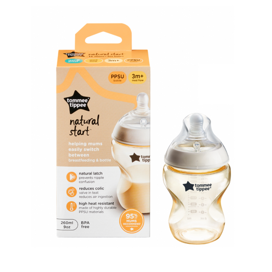 Tommee Tippee Natural Start PPSU Feeding Bottle For 3m+ (260ml)