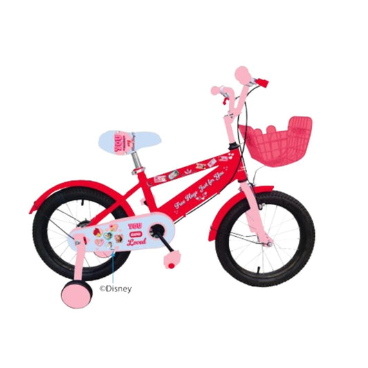 Disney Princess 14-Inch Kids Bicycle with Front Basket & Training Wheels