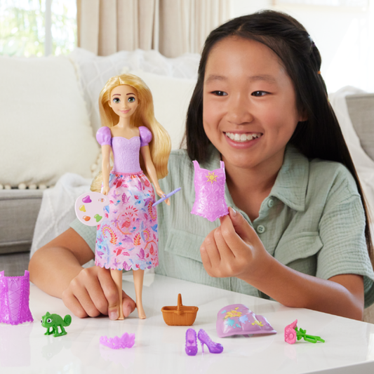 Disney Princess Rapunzel 2-in-1 Stories Transforming Fashion Doll