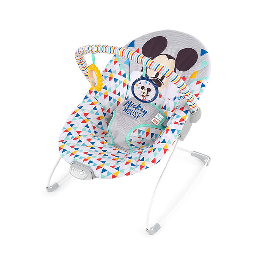 Disney Mickey Mouse Happy Triangles Cradling Bouncer with Soothing Vibration