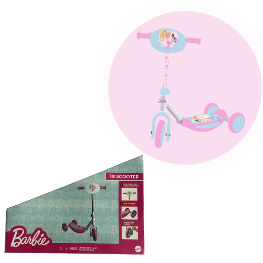 Barbie 3-Wheel Tri-Scooter Stable Tilt-and-Turn