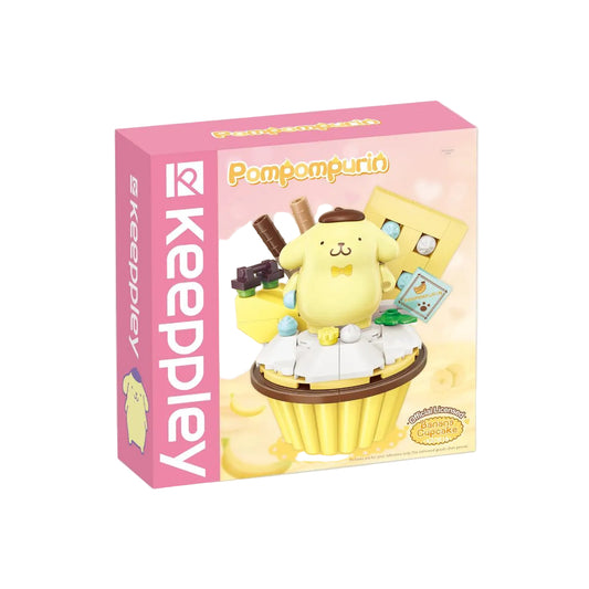 Keeppley Sanrio Cupcake Series - Pompompurin Banana Cupcake Building Blocks Toy