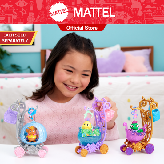 Disney Princess Bestie Carriage Assortment - Rolling Animal Friend Stroller Playset for Kids, Ages 3 Years and Above