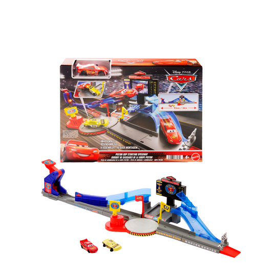 Mattel Disney Pixar Cars Piston Cup Stunting Speedway Playset with Lightning McQueen