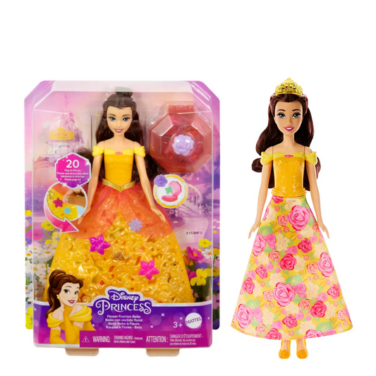 Disney Princess Flower Fashion Belle Doll With 20 Charms