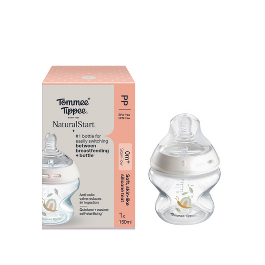 Tommee Tippee Natural Start Self Sterilzing PP Bottle 150ml With Super Soft Teat Slow Flow- Snail