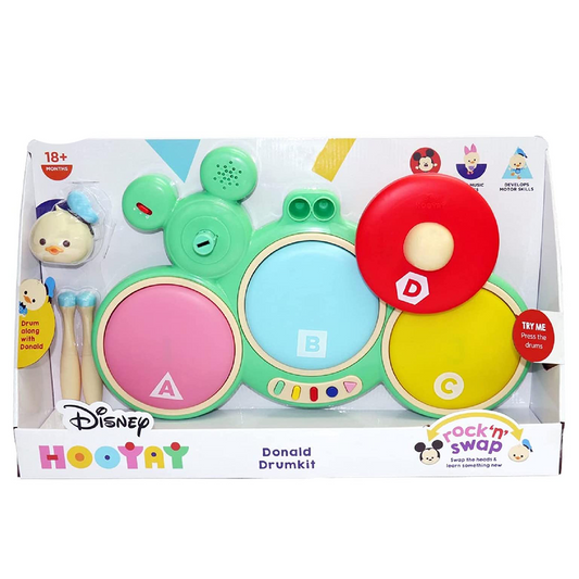 Disney Donald Duck Rock n Swap Electronic Drum Kit Early Learning Toys