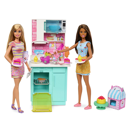Barbie Celebration Fun Baking & Kitchen with Two Dolls Barbie & Teresa Playset