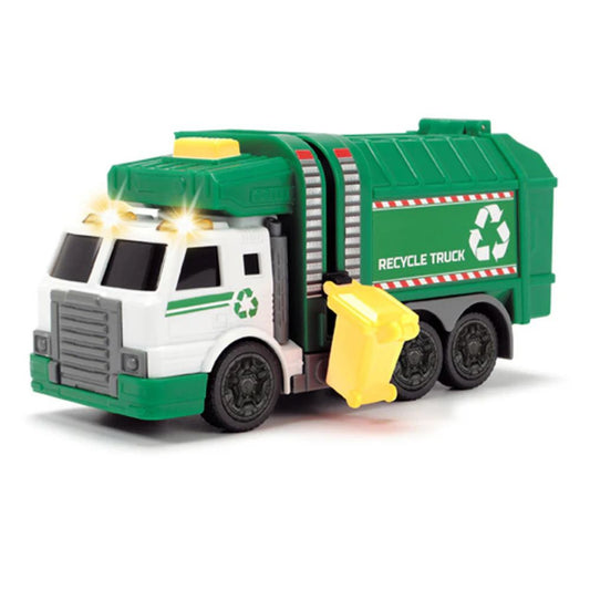 Dickie Toys 15cm Recycling Truck Toy Vehicle with Lights & Sounds