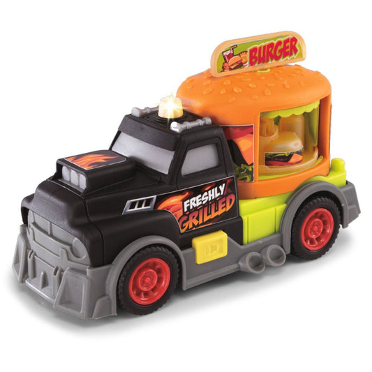 Dickie Toys 15cm Burger Truck Toy Vehicle with Lights & Sounds