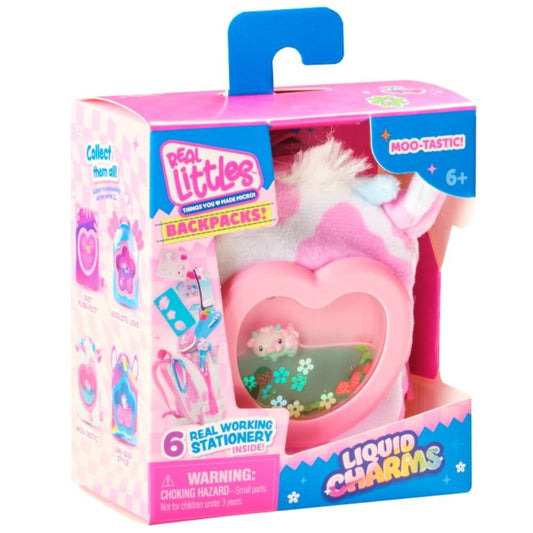 Real Littles Liquid Charms Mini Backpack Single Pack (Moo-tastic)