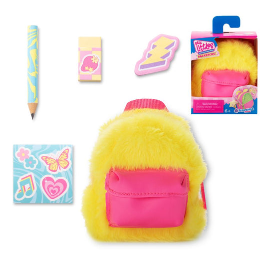 Real Littles Neon Mini Backpacks with Real Stationery