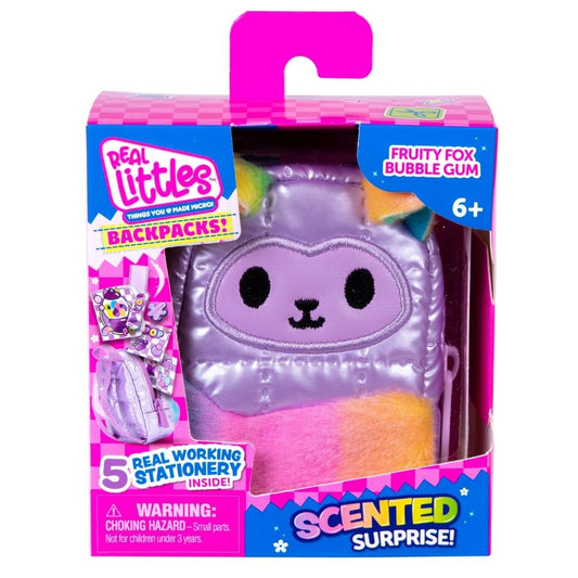 Real Littles S9 Scented Backpack Single Pack (Fruity Fox Bubble Gum)
