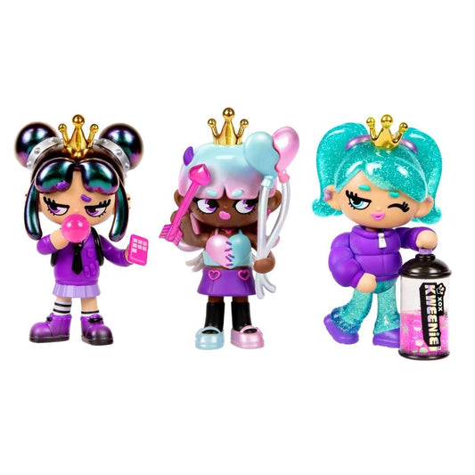 XOX Kweenie 3-Pack Fearless Kweens Series 4" Collectible Figure