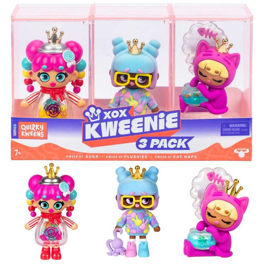 XOX Kweenie 3-Pack Quirky 4" Collectible Figure