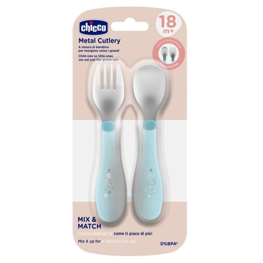 Chicco Metal Cutlery - Teal