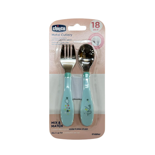 Chicco Metal Cutlery - Teal