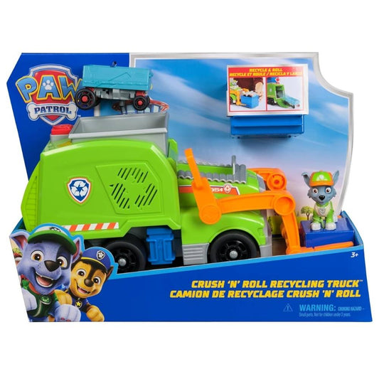 Paw Patrol Rocky Crush N' Roll Recycling Truck Deluxe Vehicle