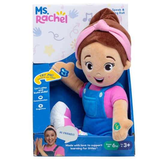 Ms. Rachel Official Speak and Sing Doll Interactive Toy Plush w/ Songs & Phrases