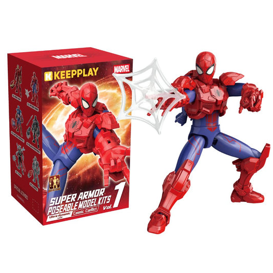 Keepplay Marvel Cosmic Conflict Spider-Man Super Armor Poseable Model Kit