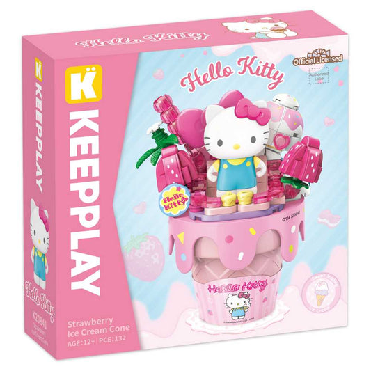 Keeppley Hello Kitty Strawberry Cone Building Blocks