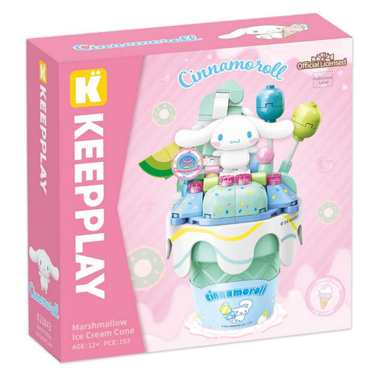 Keeppley Cinnamoroll Marshmallow Ice Cream Cone Building Blocks
