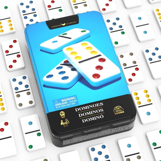 Cardinal Classics Double 6 Domino in Tin