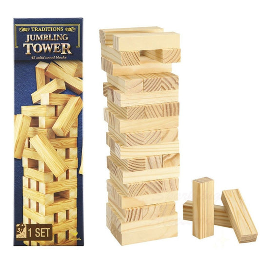 Cardinal Games Traditions Wooden Jumbling Tower