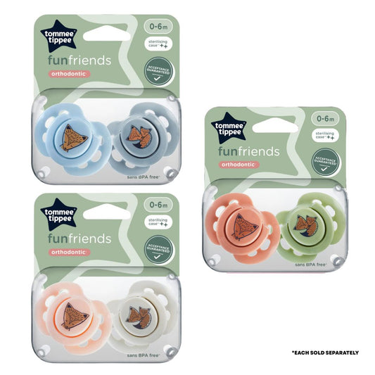 Tommee Tippee 2-pack Fun Pacific Soothers 0+ Months