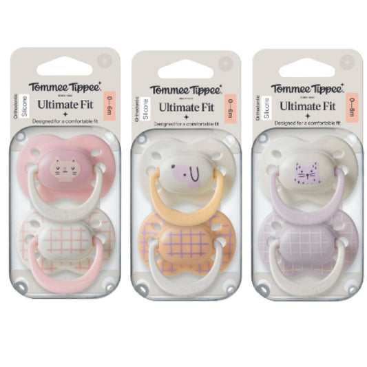 Tommee Tippee Decorated Ultimate Fit Girl Soother 0-6m (2 Pack)