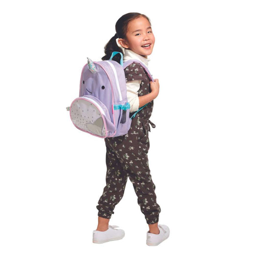 Skip Hop Zoo Little Kid Backpack- Narwhal Design